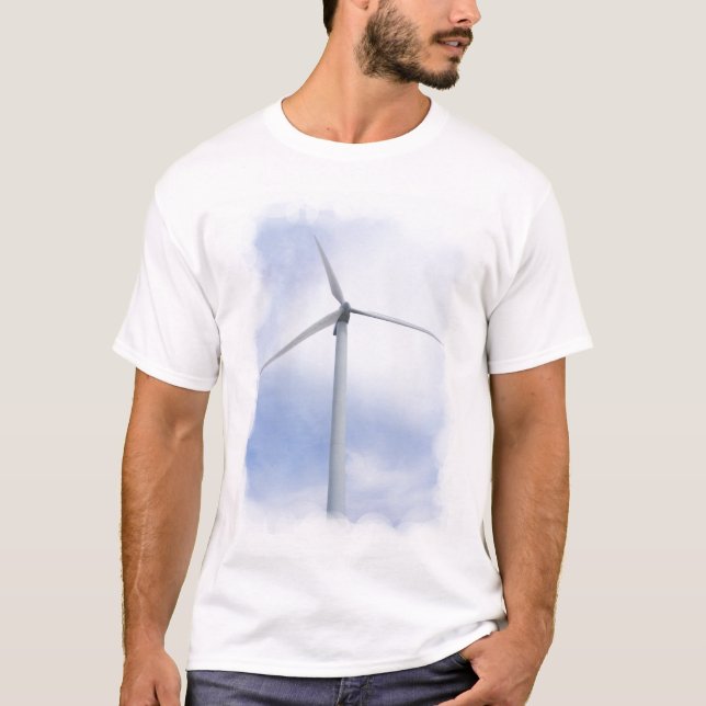 Vindturbin~ T T-shirt (Framsida)