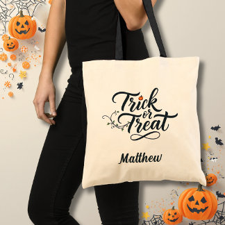 Vine Accents Trick or Treat Halloween Tygkasse