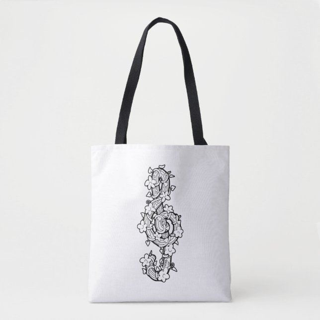 Vine Clef Tote Bag Tygkasse (Framsida)