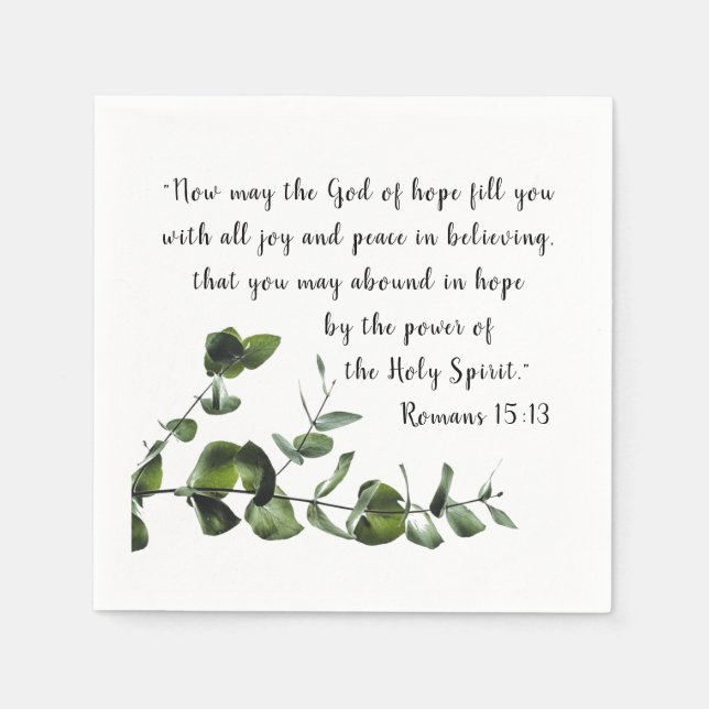 Vine Greenery Bible Verse Napkin Pappersservett (Framsidan)