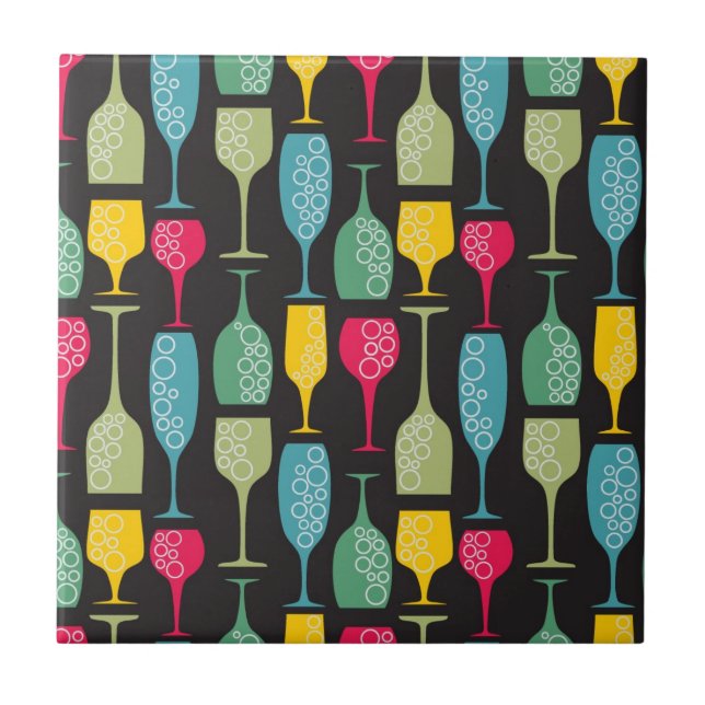 Vineglass Kakelplatta (Framsidan)