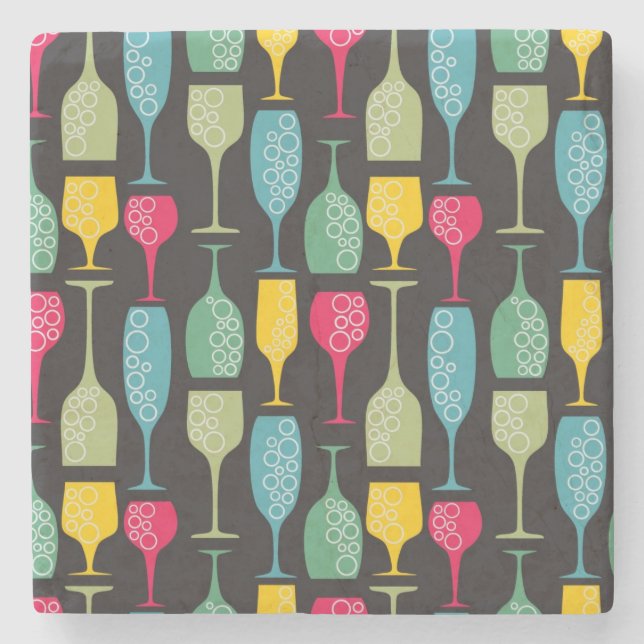 Vineglass Underlägg Sten (Framsidan)