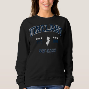 Vineland New jersey NJ Vintage Athletic Navy Sport T Shirt