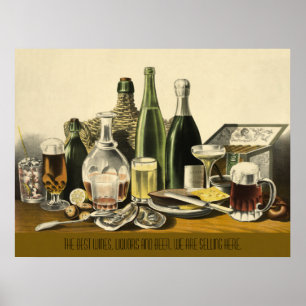Viner, starkspritar och öl poster
