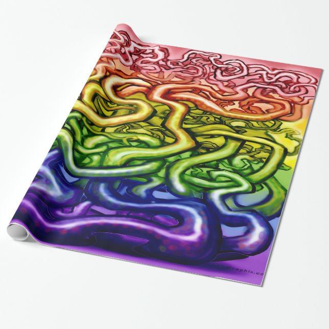 Vines LGBQT Rainbow Presentpapper (Utrullad)