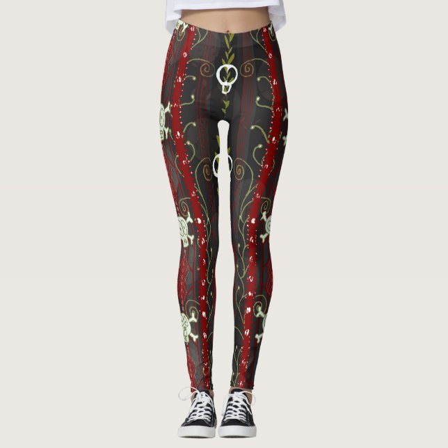 Vines O'Dödssamhain Halloween Oktoll Leggings (Framsida)
