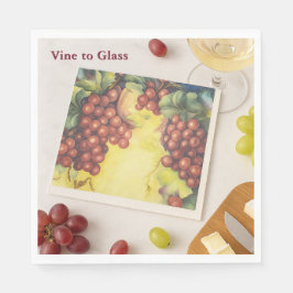 Vinet till glaset Anpassningsbar Vineyard Napkins Pappersservett