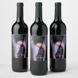 Vinetiketter Cosmic Diva Stellar Glow Vinflaska Etikett