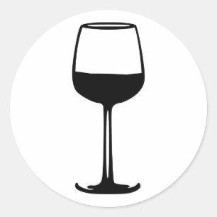 Vinexponeringsglas Runt Klistermärke