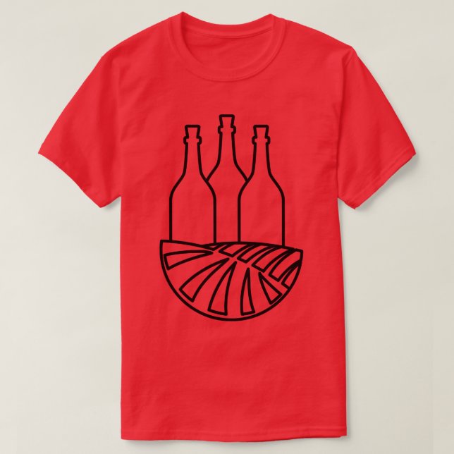 Vineyard Flaskor T Shirt (Design framsida)