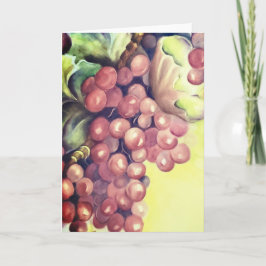 Vineyard Graphics Watercolor Greeting Card | Vin Kort