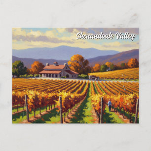 Vineyard i Virginia Shenandoah Valley Postcard Vykort