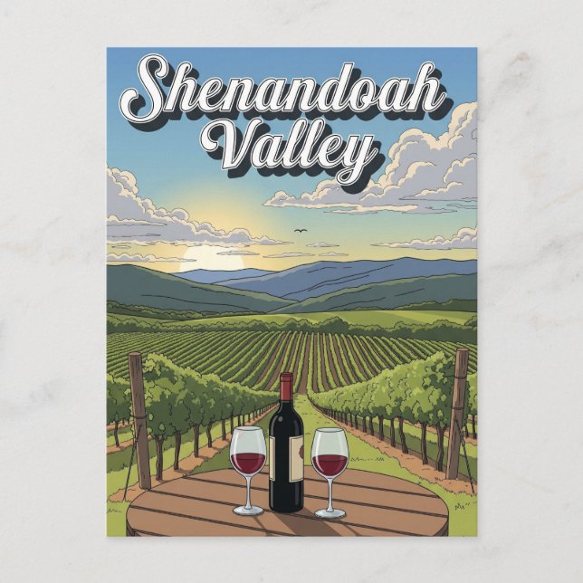Vineyard i Virginia Shenandoah Valley Postcard Vykort (Framsida)