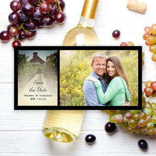 Vineyard och Rustic Red Barn Bröllop spara datum Datumet