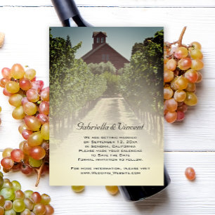 Vineyard och Rustic Red Barn Bröllop spara datum Datumet