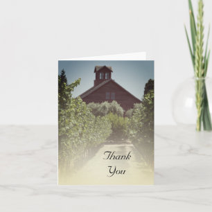 Vineyard och Rustic Red Barn Tack Kort