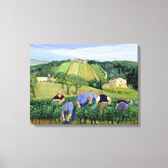 Vineyard Olife och Sunblommor Canvastryck (Framsida)
