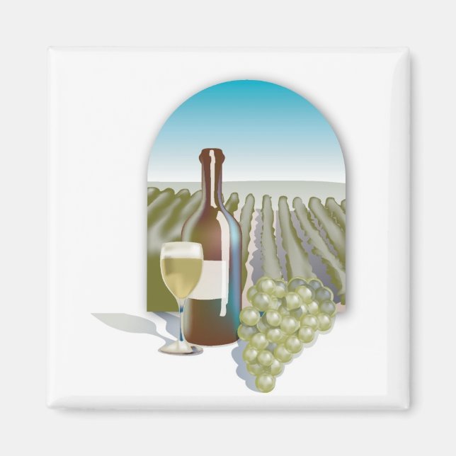 Vineyard Scene Magnet (Framsidan)