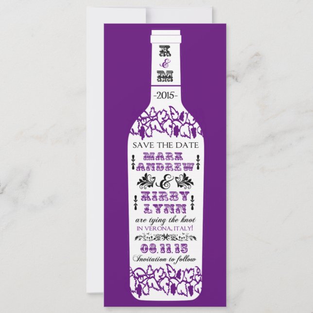 Vineyard Spara datum Bröllopskort Spara Datumet (Framsida)