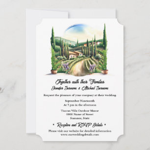 Vineyard Tuscan-husen i vin Inbjudningar