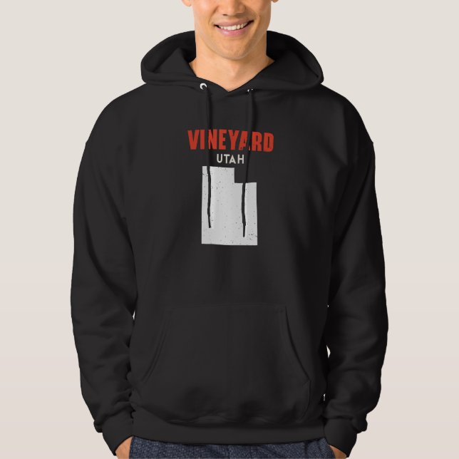 Vineyard Utah USA State America Travel Utahan Hoodie (Framsida)