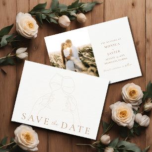 Vineyard utomhus Bröllop Photo Save Date Spara Datumet