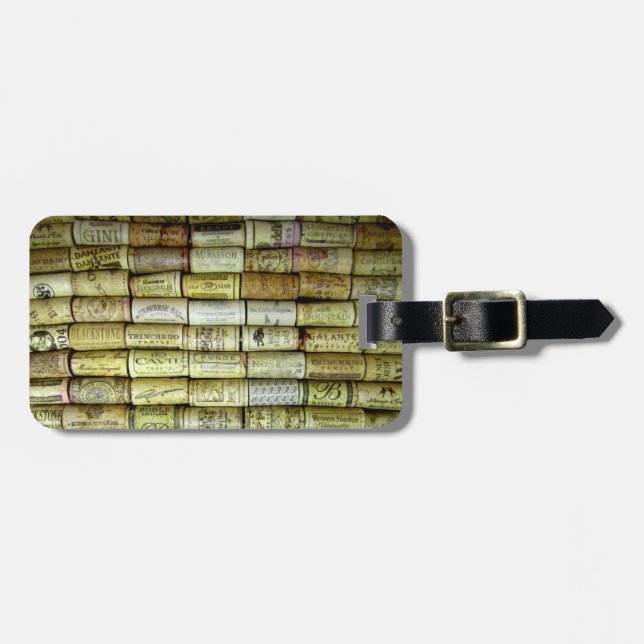 Vineyard Vin Kork Collage Bagagebricka (Horisontell Framsida)