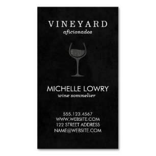 Vineyard Vin Lux Black Magnetiska Visitkort