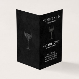 Vineyard Vin Lux Black Visitkort