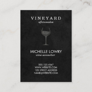 Vineyard Vin Lux Black Visitkort