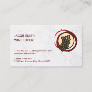 Vineyard Vin Tasting Winery Distributor Visitkort