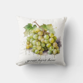 Vineyard Watercolor Graps, anpassningsbar Kudde