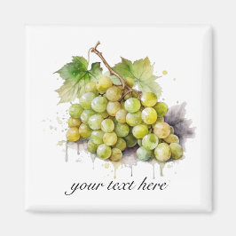 Vineyard Watercolor Graps, anpassningsbar Magnet