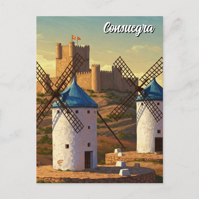 Vinfabriker i Consuegra Spain Travel Vykort (Framsida)