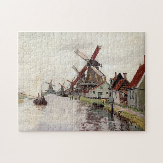 Vinfabriker i Holland Monet Fine Art Pussel (Horisontell)