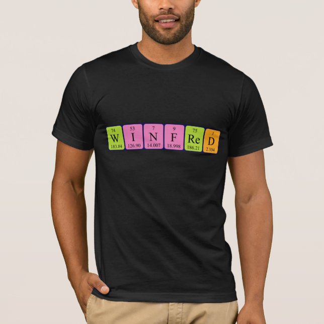 Vinfälld periodisk skjorta bord namn t shirt (Framsida)