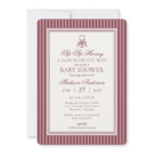 Vinfarmklubb Gammalt Pengar Randig Baby Shower