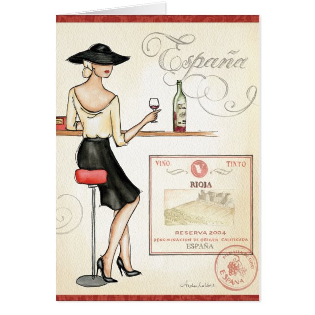 VinFashionista Hälsningskort (Framsidan)