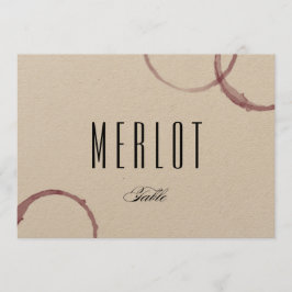 Vinfläckar Vingård Bordkort Nummer Inbjudningar