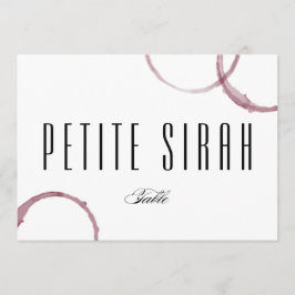 Vinfläckar Winery vingård bordskort nummer