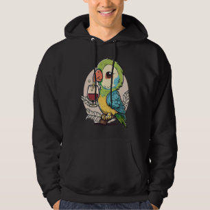Vinflaggspapegoja som dricker glas med rött vin hoodie