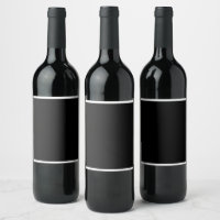 Vinflaska Etikett Anpassad Vinetikett Tom Svart Et