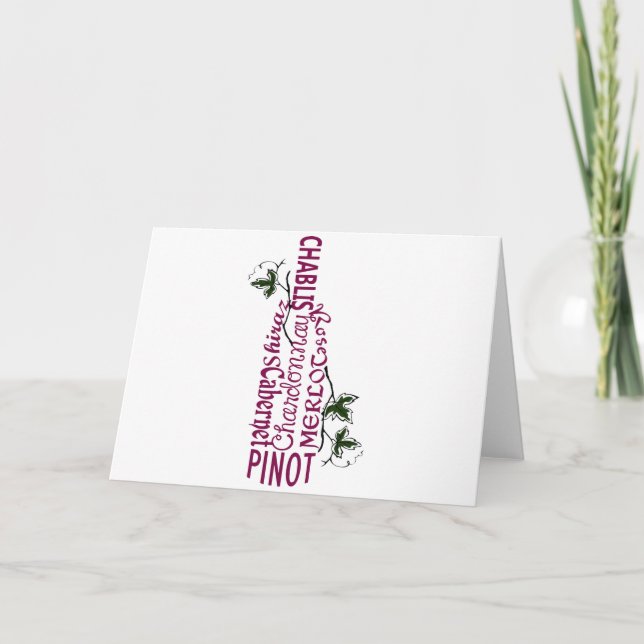 Vinflaska Kort (Framsida)