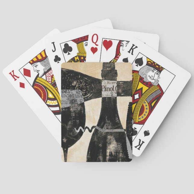 Vinflaska och exponeringsglas kortlek (Baksidan)