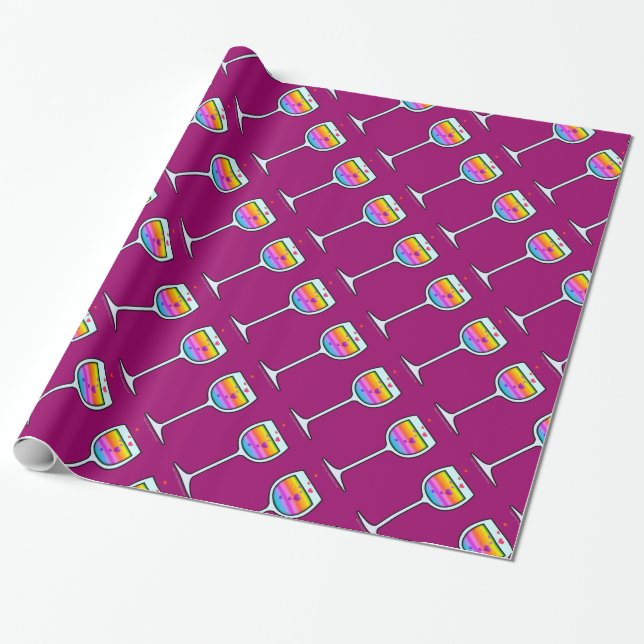 Vinflaskepapper Presentpapper (Utrullad)