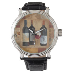 Vinflaskor med exponeringsglas armbandsur