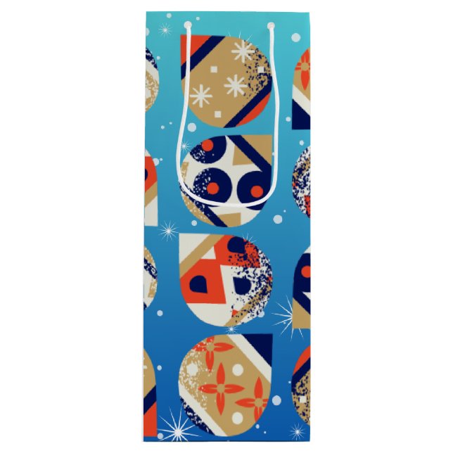 Vinflaskspresentbagge Modern Jul Bold (Framsidan)