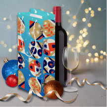 Vinflaskspresentbagge Modern Jul Bold