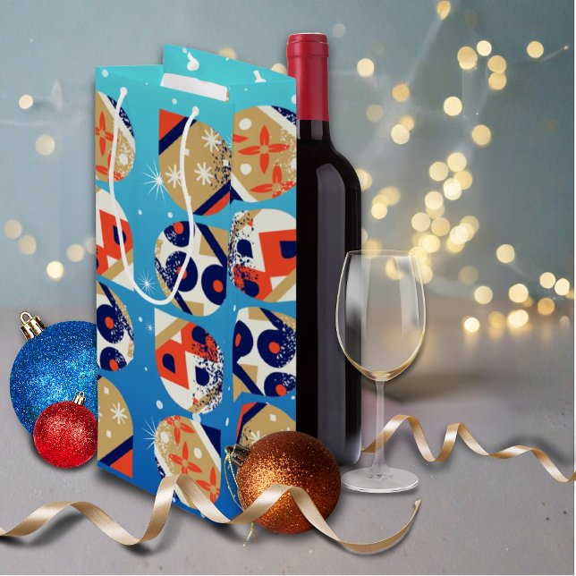 Vinflaskspresentbagge Modern Jul Bold (Skapare uppladdad)