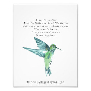 Vingar - 8,5" x 11" poesi fototryck